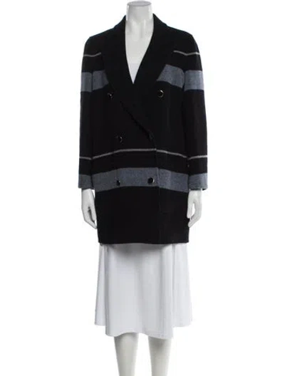Pre-owned Emporio Armani Wool Striped Vest In Black