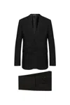 Emporio Armani Long-sleeved Suit Coat In Black