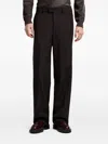 Emporio Armani Blue Virgin Wool Suit In Black