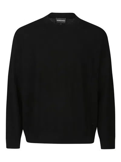 Emporio Armani Wool Sweater In Black