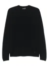 Emporio Armani Wool Blend Crewneck Sweater In Blue