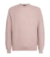 Emporio Armani Wool Textured Sweater In Beige
