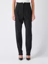 Emporio Armani Cady Straight Leg Trousers For Women In Black