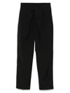 Emporio Armani Wide-leg Trousers With Multiple Pockets In Black
