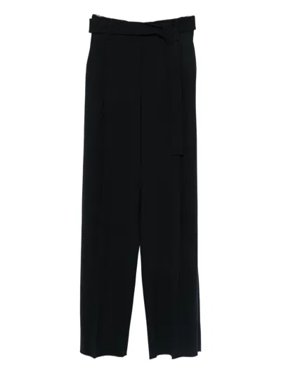 Emporio Armani Wool Trousers In Black