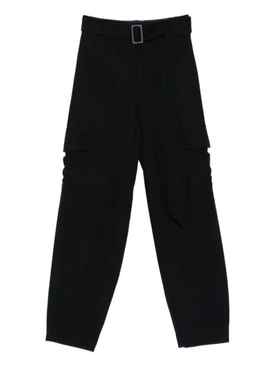 Emporio Armani Wool Trousers In Black