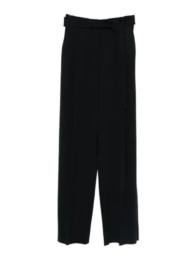 Emporio Armani Wool Trousers In Blue