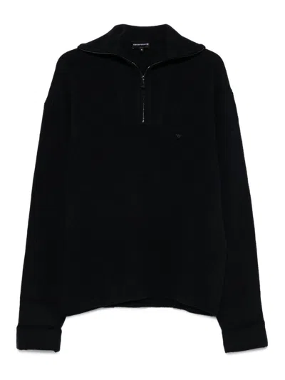 EMPORIO ARMANI SUÉTER CON CUELLO ALTO - AZUL