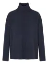 Emporio Armani Wool Turtle-neck Sweater In Blue