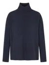 Emporio Armani Wool Turtle-neck Sweater In Blue