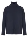 Emporio Armani Wool Turtle-neck Sweater In Blue