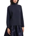 Emporio Armani Wool Turtle-neck Sweater In Blue