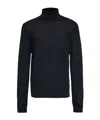 Emporio Armani Mock Pullover In Black