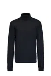 Emporio Armani Mock Pullover In Blue
