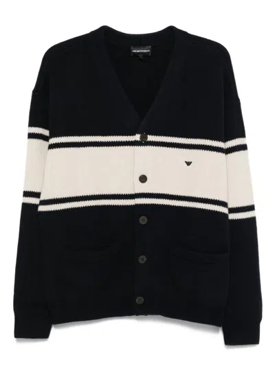 EMPORIO ARMANI EMPORIO ARMANI WOOL V-NECKED CARDIGAN