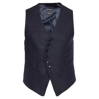 Pre-owned Emporio Armani , Wool Vest In Grey. In Black