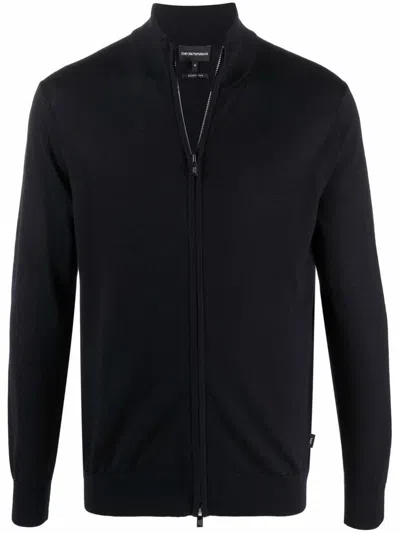 EMPORIO ARMANI EMPORIO ARMANI WOOL ZIPPED CARDIGAN