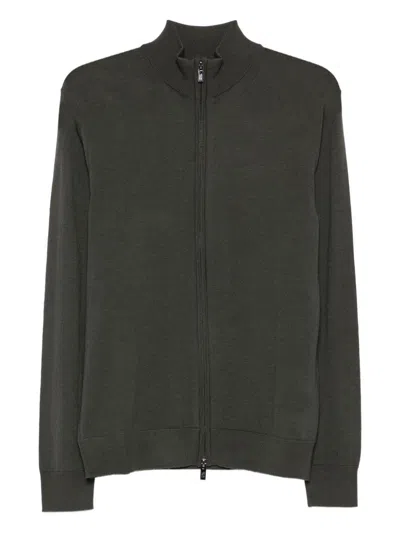 EMPORIO ARMANI EMPORIO ARMANI WOOL ZIPPED CARDIGAN