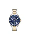 Emporio Armani Chronograph Two-tone Stainless Steel Watch In Metallic