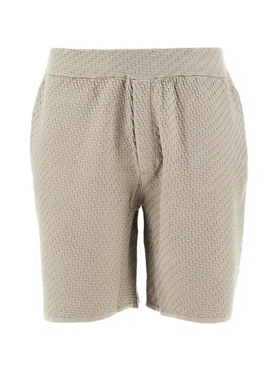 Emporio Armani Woven Bermuda Shorts In Neutral