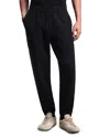 Emporio Armani Woven Effect Jacquard Motif Jogger Pants In Black