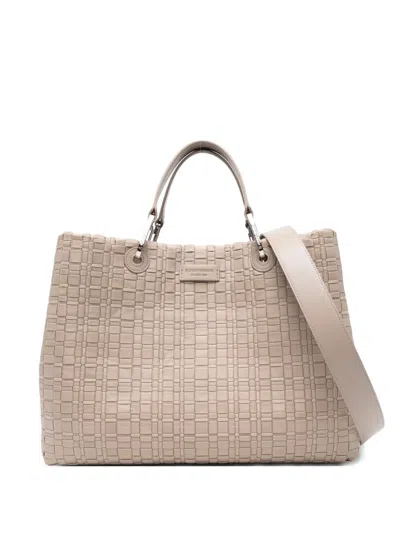 Emporio Armani Myea Medium Shopping Bag In Neutral
