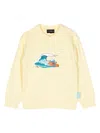 Emporio Armani X Smurfs Cotton Sweatshirt In 黄色