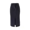 Emporio Armani Ribbed Knit Midi Skirt