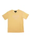 Emporio Armani Yellow T-shirt With Embroidered Logo On The Front In Cotton Girl In Yellow
