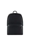 Emporio Armani Zippered Backpack In Black