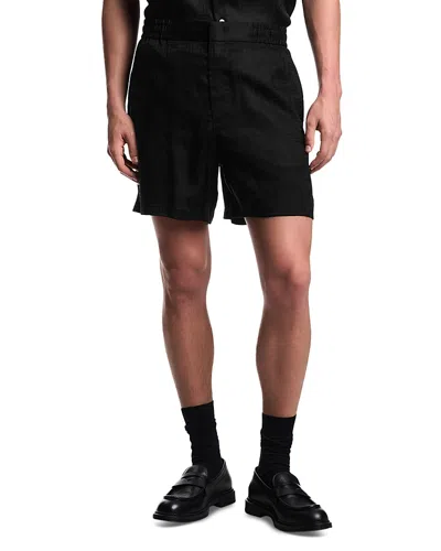 Emporio Armani Zig Zag Jacquard Motif Bermuda Shorts In Black