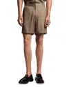 Emporio Armani Zig Zag Jacquard Motif Bermuda Shorts In Gray