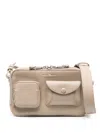 Emporio Armani Zip-around Utility Shoulder Bag In Brown