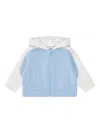 Emporio Armani Zip-fastening Hooded Sweatshirt In Blue