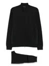Emporio Armani Cotton Blend Tracksuit In Black