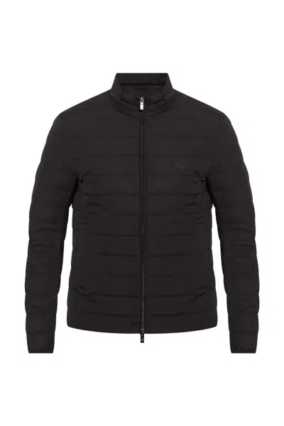 Emporio Armani Zip Padded Jacket In Black
