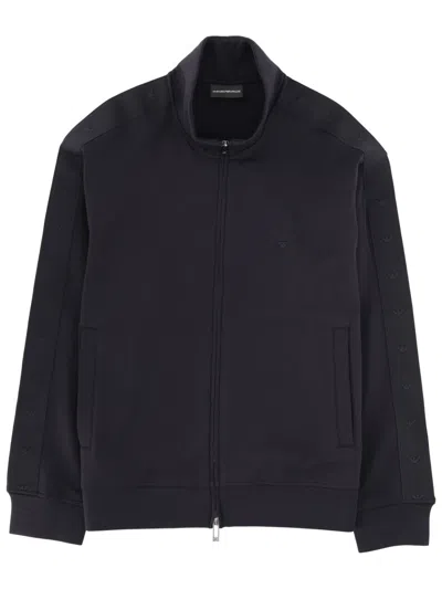 Emporio Armani Zip Sweatshirt. In Black