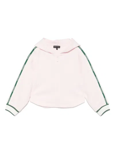Emporio Armani Kids' Zip-up Hoodie In Pink
