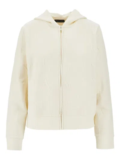 Emporio Armani Zip-up Hoodie In Neutral