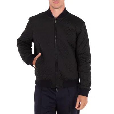 Emporio Armani Zip-up Quilted Puffer Jacket In Blue