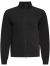 Emporio Armani Cotton Zipped Sweatshirt In Schwarz
