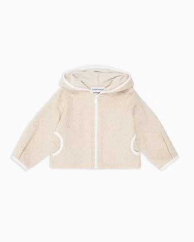 Emporio Armani Kids' Zip-up Sweatshirts In Brown