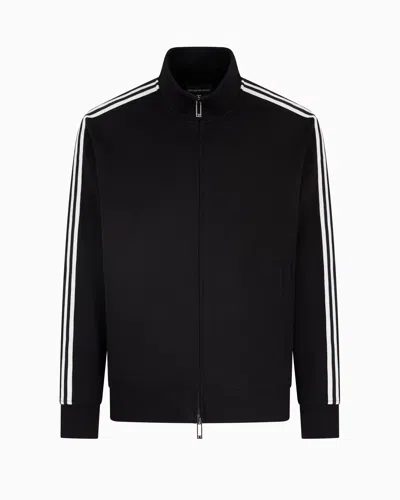 Emporio Armani Zip-up Sweatshirts In Black
