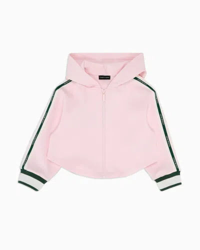 Emporio Armani Kids' Zip-up Sweatshirts In Pink