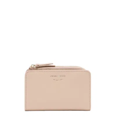 Emporio Armani Zip Wallet In Pink