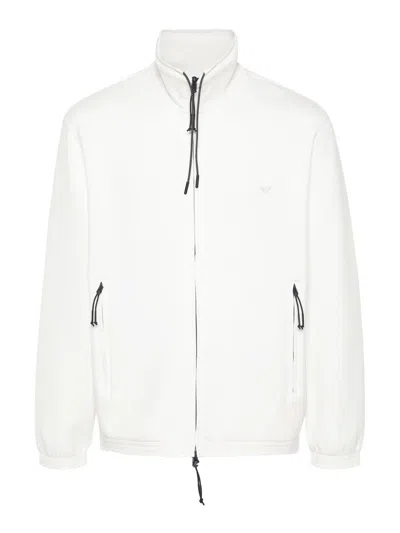 Emporio Armani Zipped Sweatshirt In White