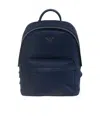 Emporio Armani Zipper Backpack In Black