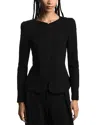 Emporio Armani Milano Stitch Shoulder Pads Jacket In Black