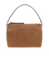 Emporio Armani Zipper Shoulder Bag In Brown