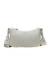 Emporio Armani Zipper Shoulder Bag In Gray